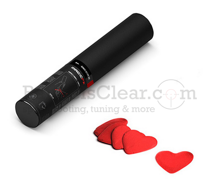 Handheld Confetti Shot 28cm - Red Hearts