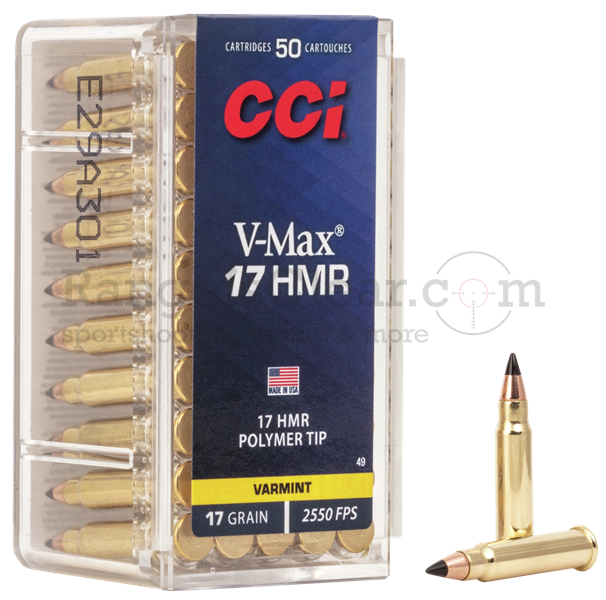 CCI .17 HMR V-MAX 17 grs Poly Tip